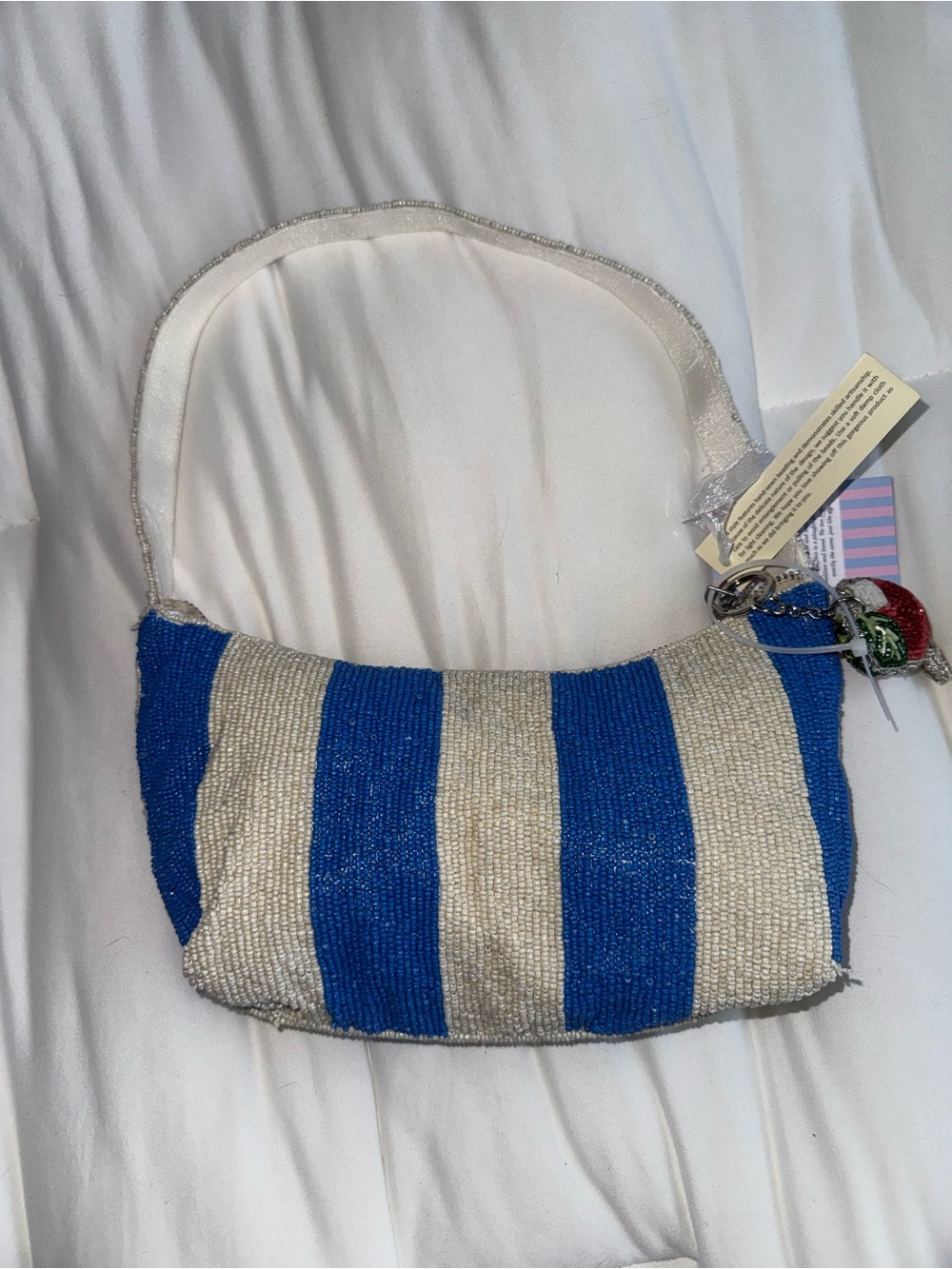 Cocktails Beaded Shoulder Bag Handmade in India New with Tags - Picture 7 of 16
